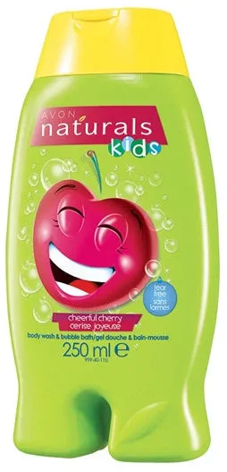 Avon Naturals Kids Cheerful Cherry Body Wash & Bubble Bath - 250ml