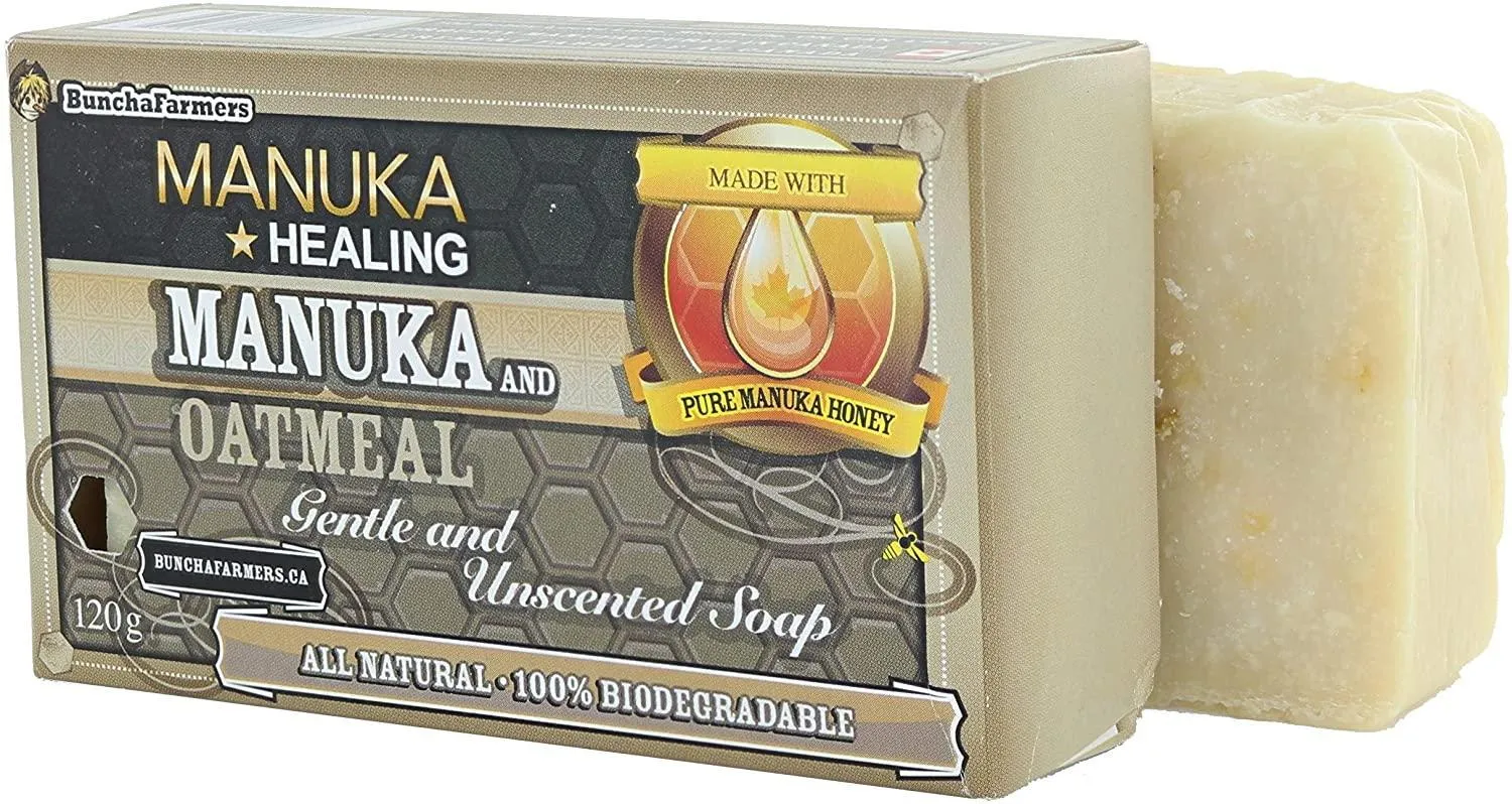 BunchaFarmers Manuka Honey & Oatmeal Gentle & Unscented Soap