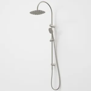 Caroma Contura II Rail Shower with Overhead - Brushed Nickel