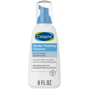 Cetaphil Gentle Foaming Facial Cleanser with Glycerin Vitamins B5 & E - 8 fl oz