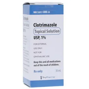 Clotrimazole Topical Solution 1% 30mL Bottle by Trupharma (RX)