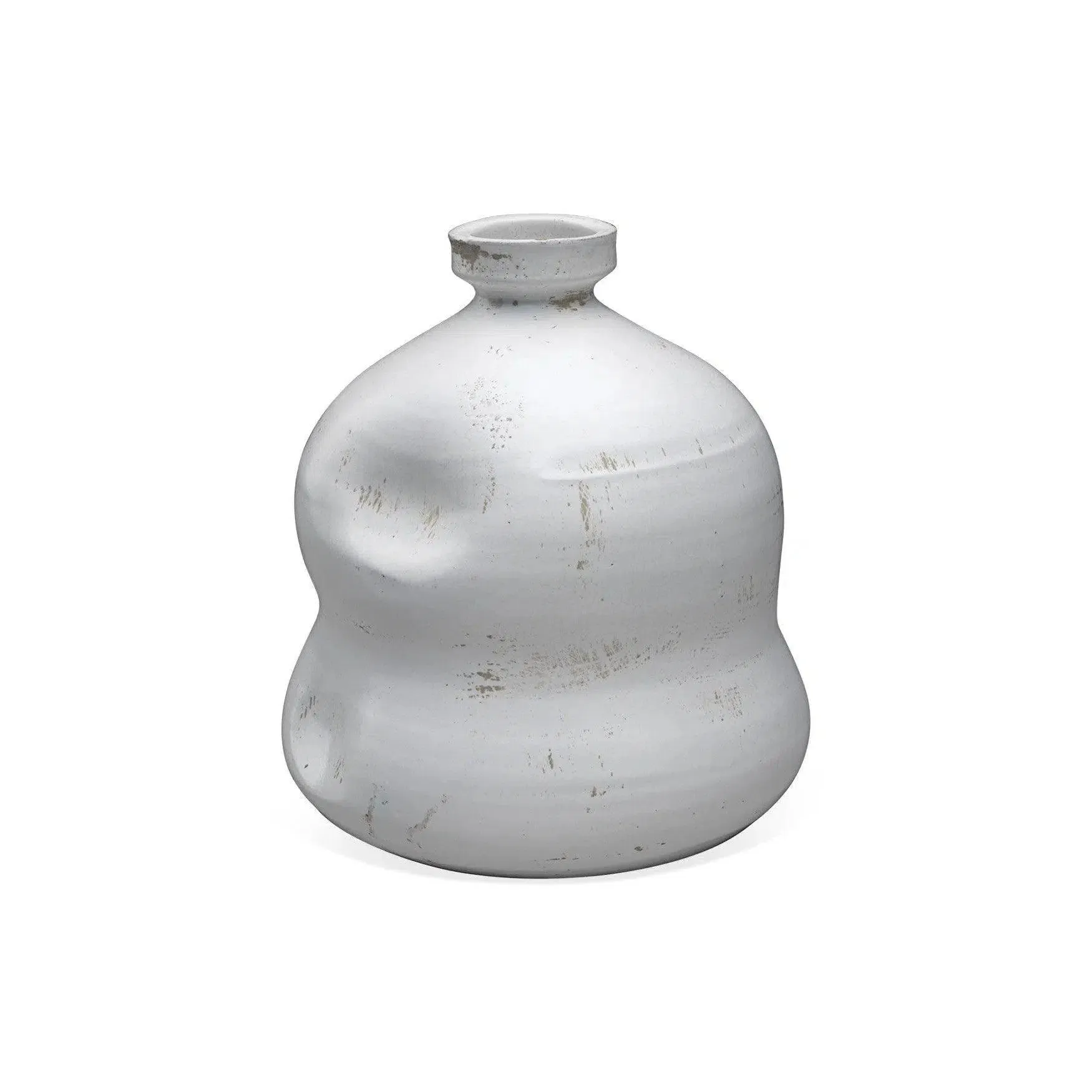 Coastal Style White Ceramic Dimple Jug