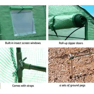 Durable Steel Greenhouse w/ Ventilation Windows by Greenfingers