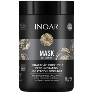 Inoar Macadamia Oil Hair Mask Deep Hydration, Vegan & Eco-Friendly 1KG/2.2LB