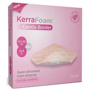 KerraFoam Gentle Border Absorbent Dressing, 5" x 5"