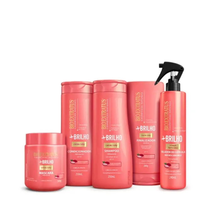   Shine Hair Nourishing Moisture Softness Treatment Kit 5 Itens - Bio Extratus